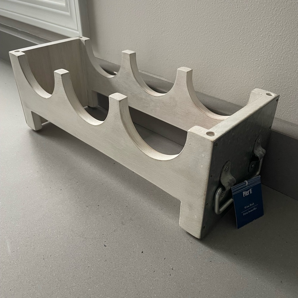 Pier 1 Farm House Wine Rack. NWT. Holds 3 bottles
